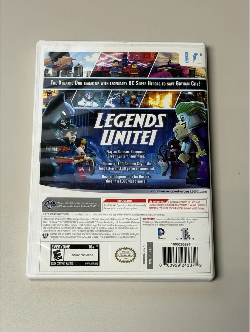 LEGO Batman 2: DC Super Heroes (Nintendo Wii) Complete w/ Manual CIB Family Fun